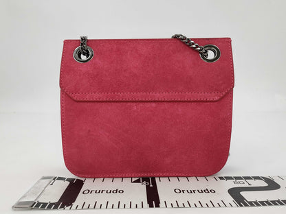 JIMMY CHOO Suede Pink Shoulder Bag