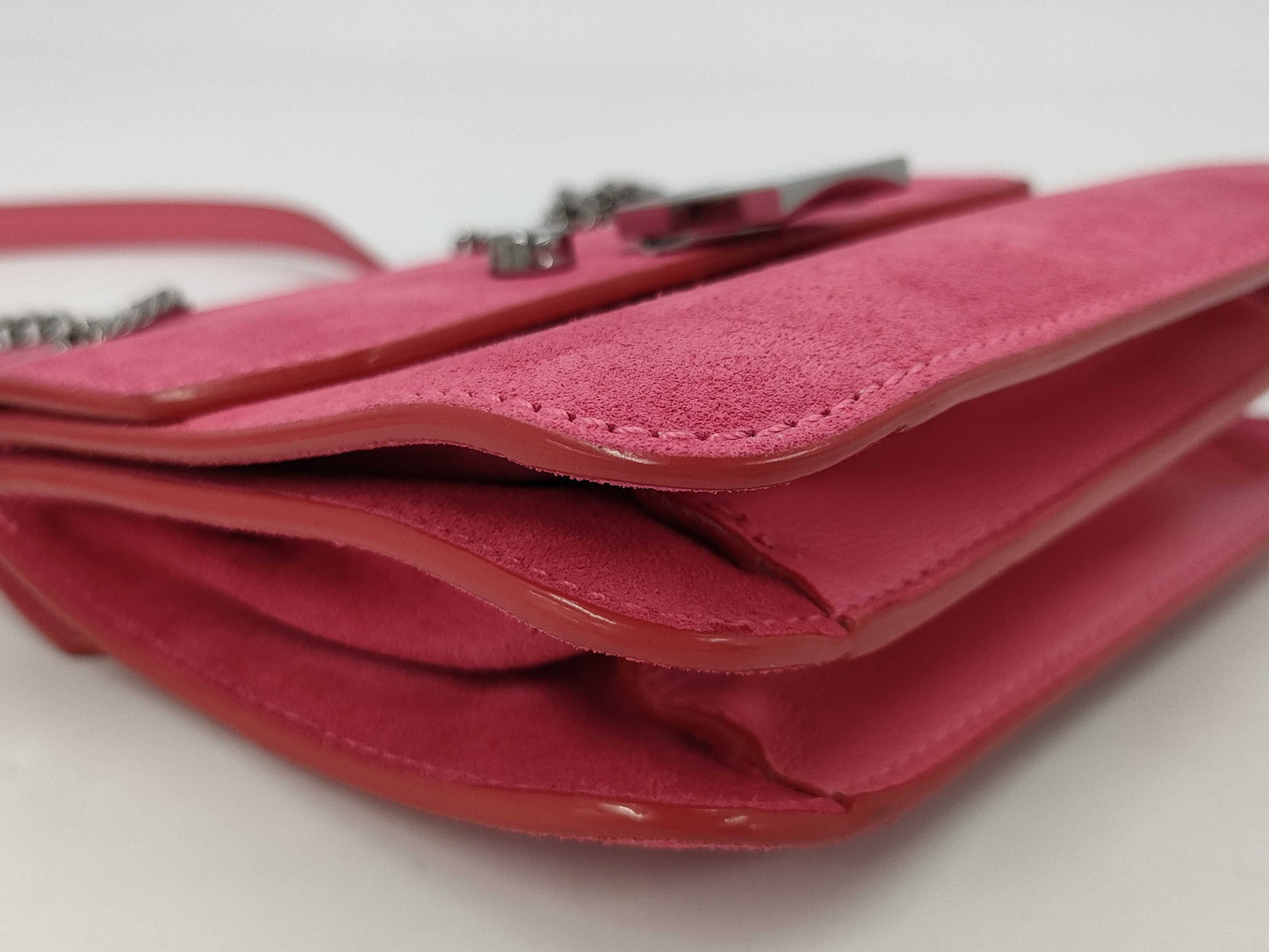 JIMMY CHOO Suede Pink Shoulder Bag