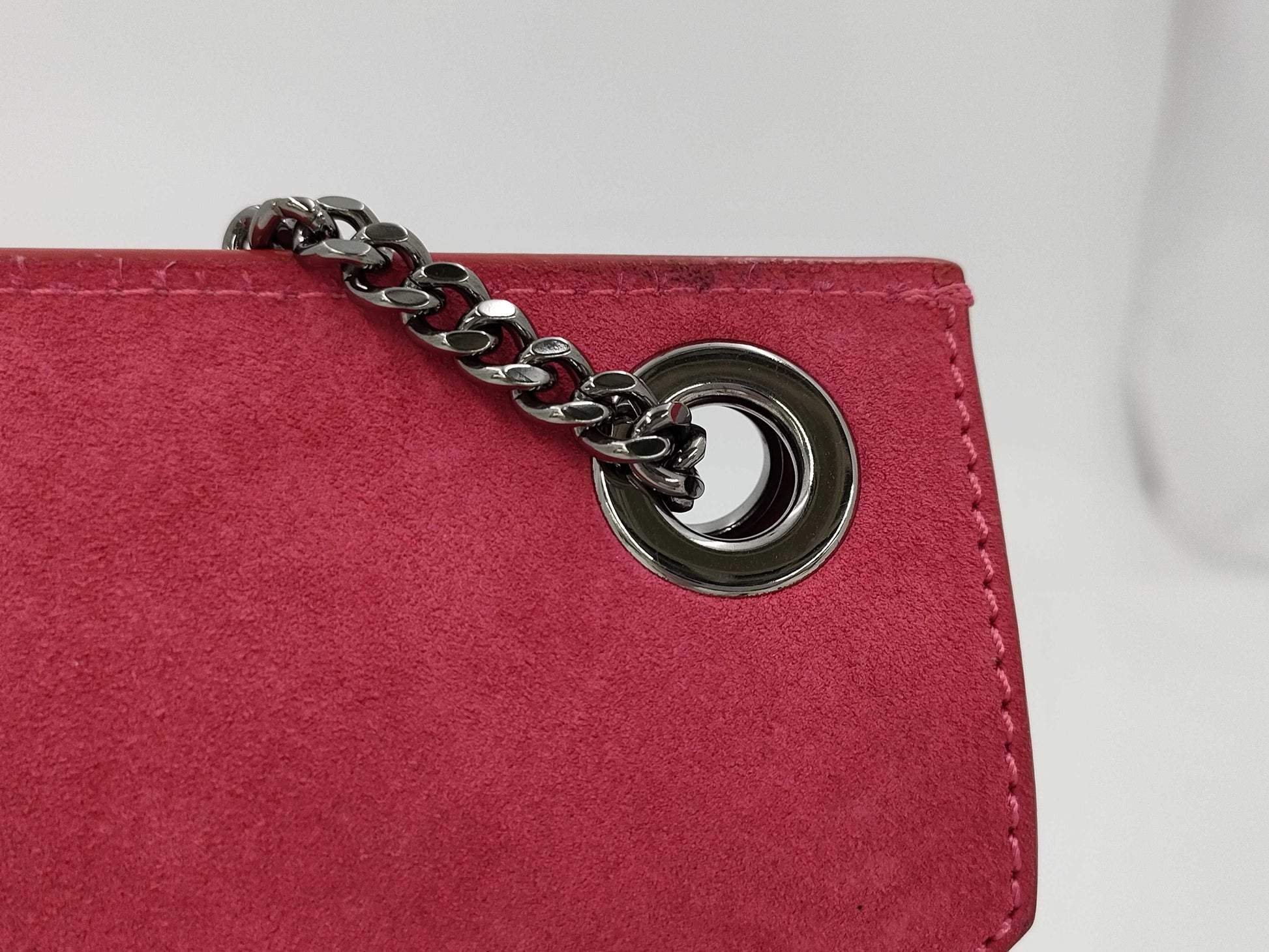 JIMMY CHOO Suede Pink Shoulder Bag