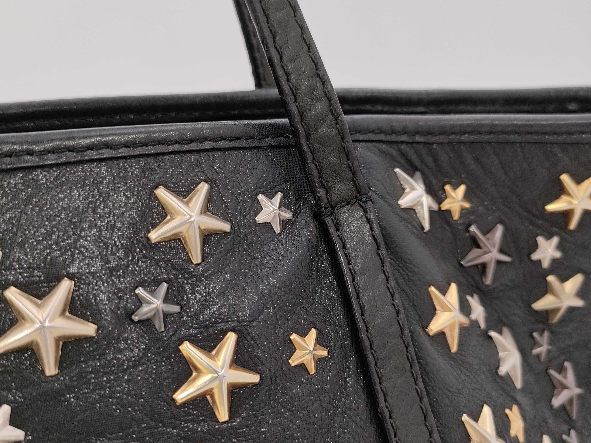 JIMMY CHOO Studded Black Tote Bag
