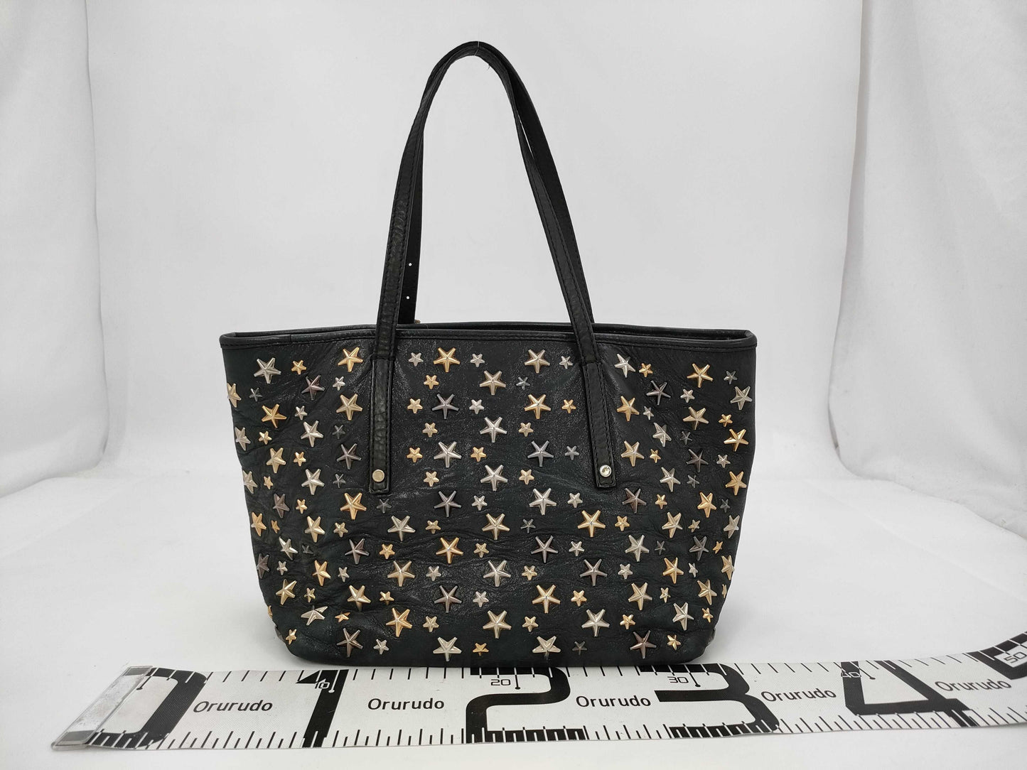 JIMMY CHOO Studded Black Tote Bag