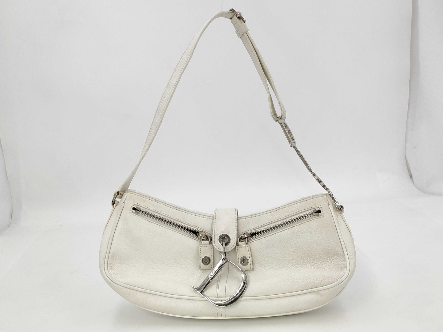 Dior Dior D Fittings One Shoulder Bag White Shoulder Bag