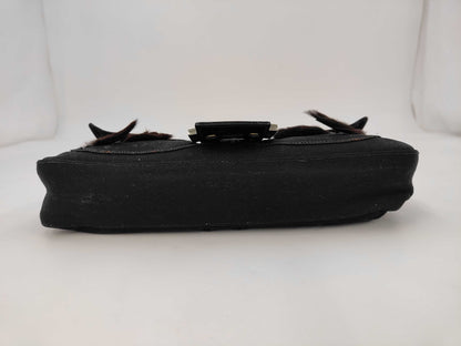 FENDI Floral Rhinestone Mamma Bucket Handbag