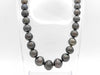 Black Butterfly Semi Round Pearl Diameter Approx. 9.5-15.5mm SV 88.2g Necklace 