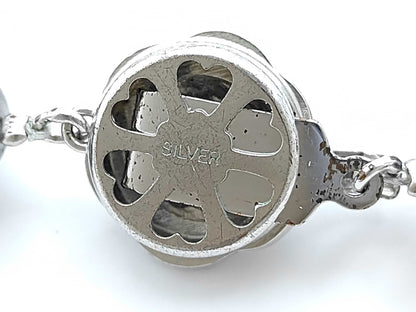 Black Butterfly Semi Round Pearl Diameter Approx. 9.5-15.5mm SV 88.2g Necklace 