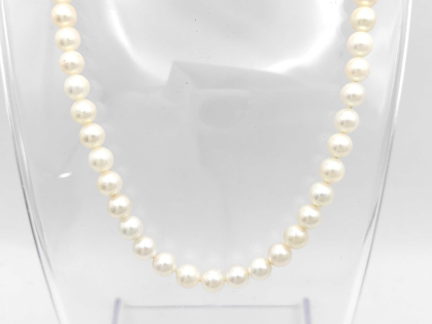 Long Pearl Diameter Approx. 6.4-6.9mm SV 72.5g Necklace 