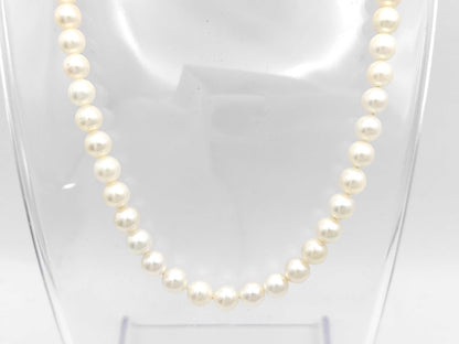 Long Pearl Diameter Approx. 6.4-6.9mm SV 72.5g Necklace 