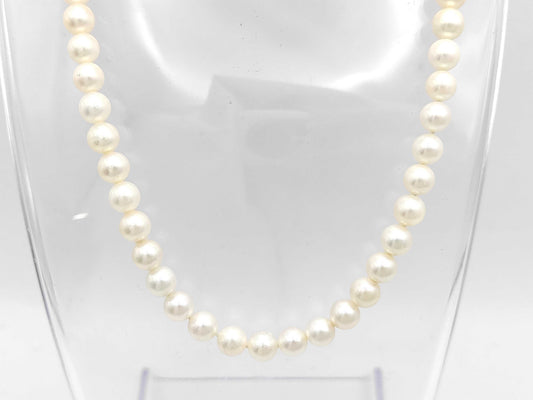Long Pearl Diameter Approx. 6.4-6.9mm SV 72.5g Necklace 