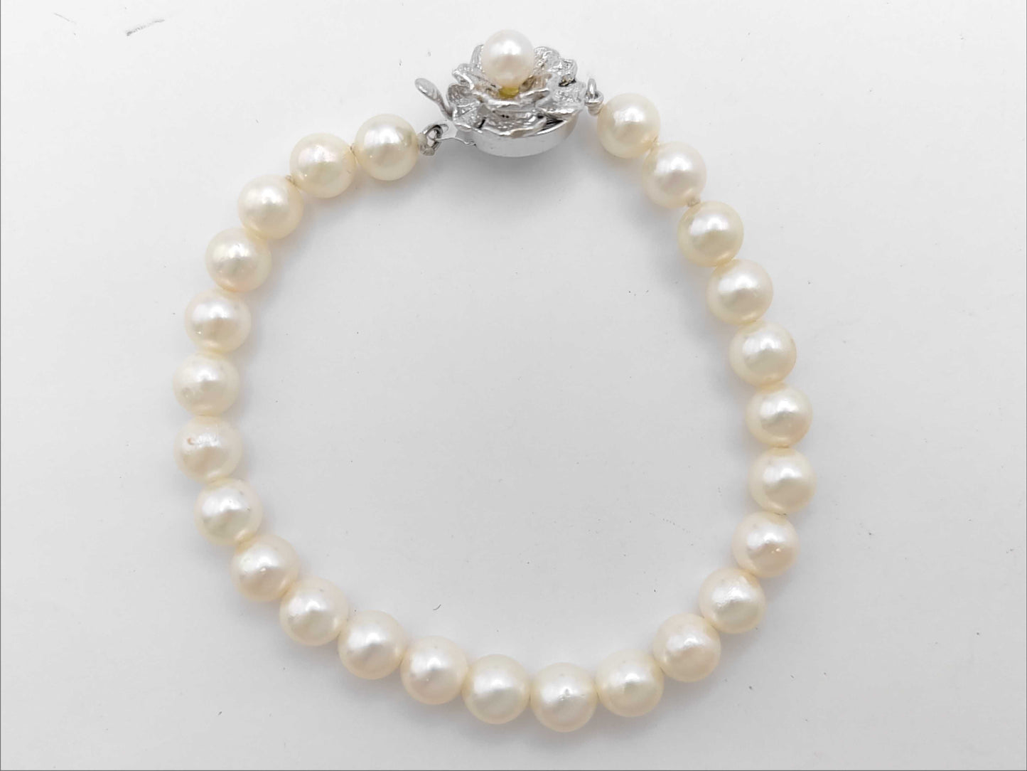 Pearl Diameter Approx. 6.5-6.6mm SV 13.1g Bracelet Bangle 