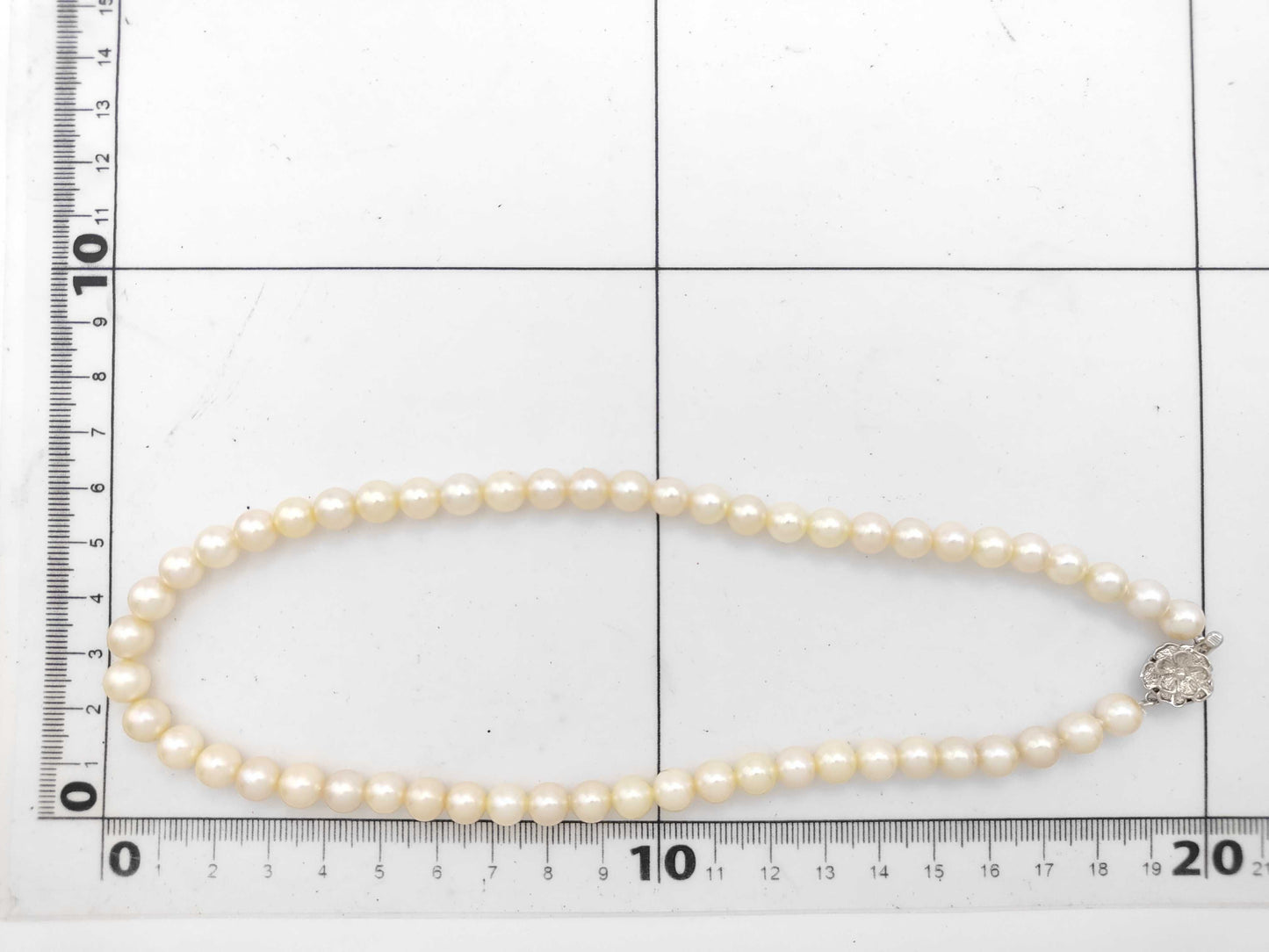 Pearl Diameter Approx. 7.1-7.5mm SV 30.6g Necklace 