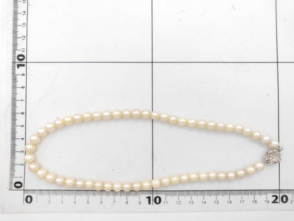 Pearl Diameter Approx. 7.1-7.5mm SV 30.6g Necklace 