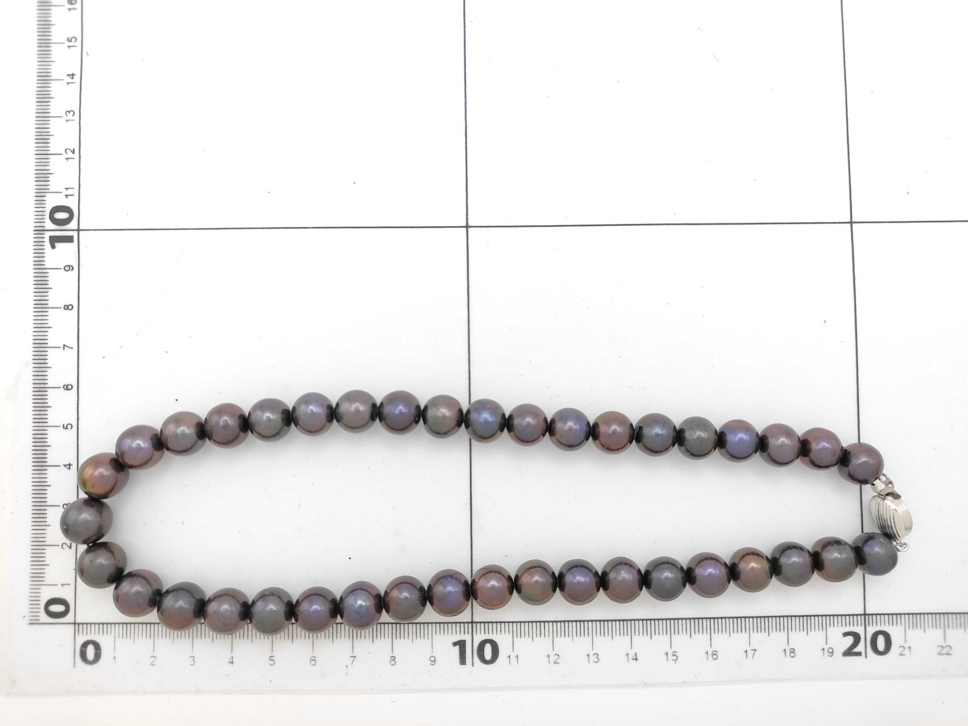 Semi-round pearl diameter approx. 10.3-11.1mm SV 66.5g Necklace 