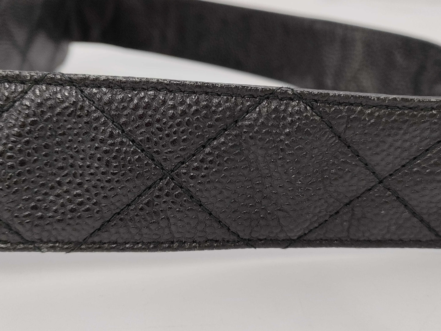 CHANEL Caviar Skin Matlasse Shoulder Bag