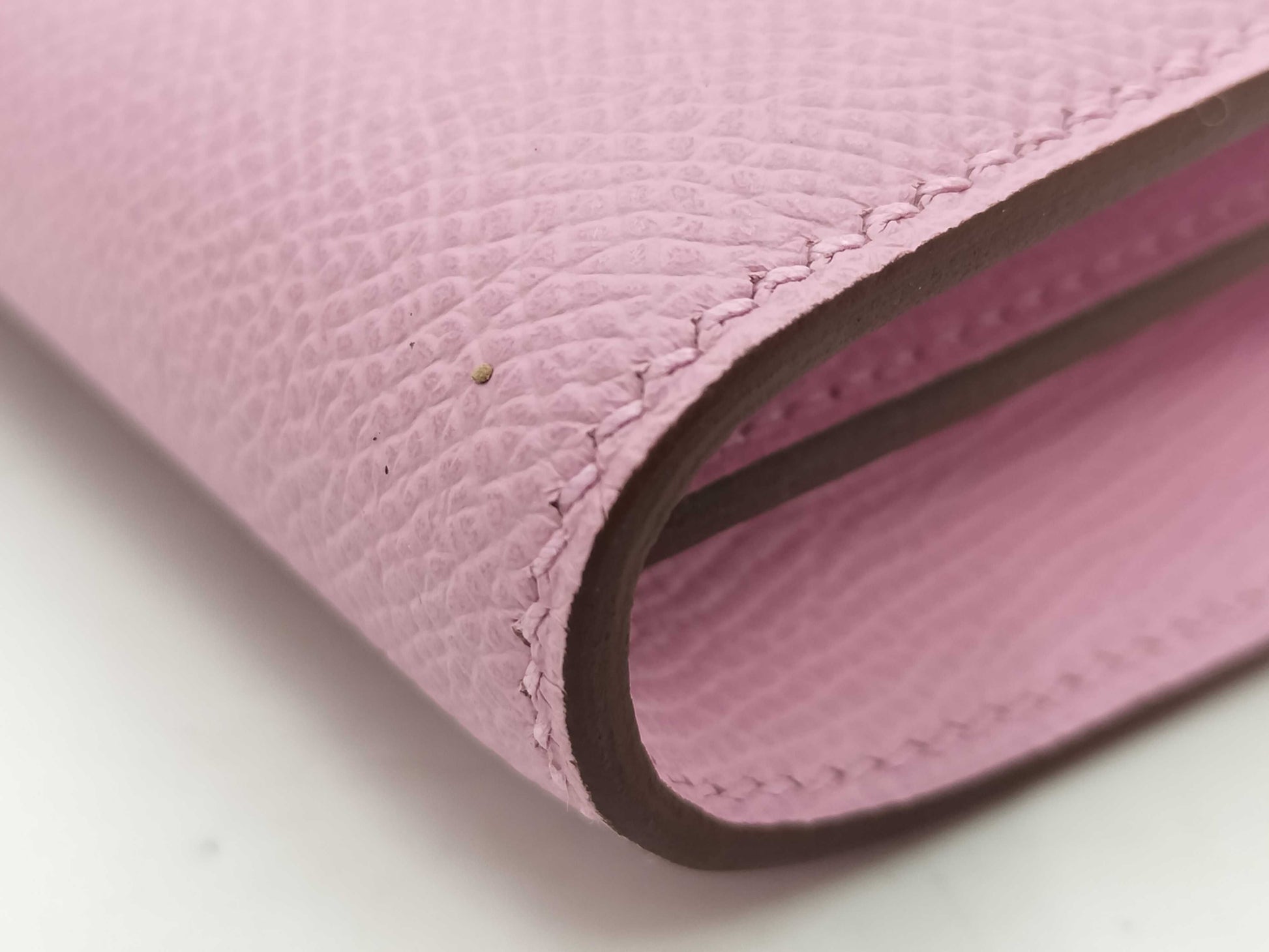 HERMES Constance Long Toe Go Vo Epson Mauve Sylvestre SV Hardware K-Engraved Shoulder Bag