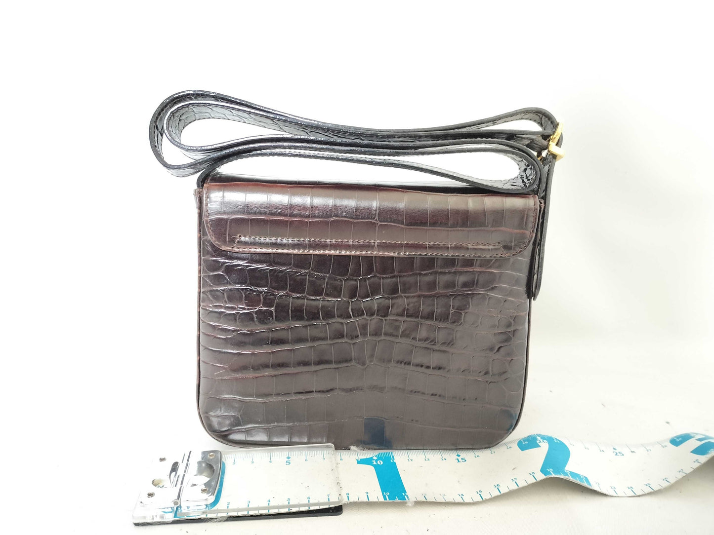 Salvatore Ferragamo Gancini Ferragamo Croco Shoulder Bag