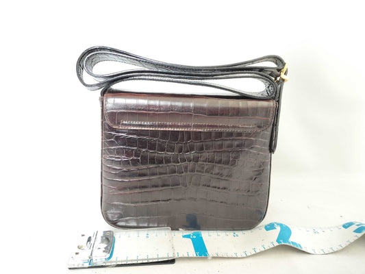Salvatore Ferragamo Gancini Ferragamo Croco Shoulder Bag
