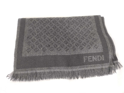FENDI FENDI Wool Muffler Black Muffler