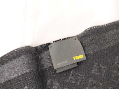 FENDI FENDI Wool Muffler Black Muffler
