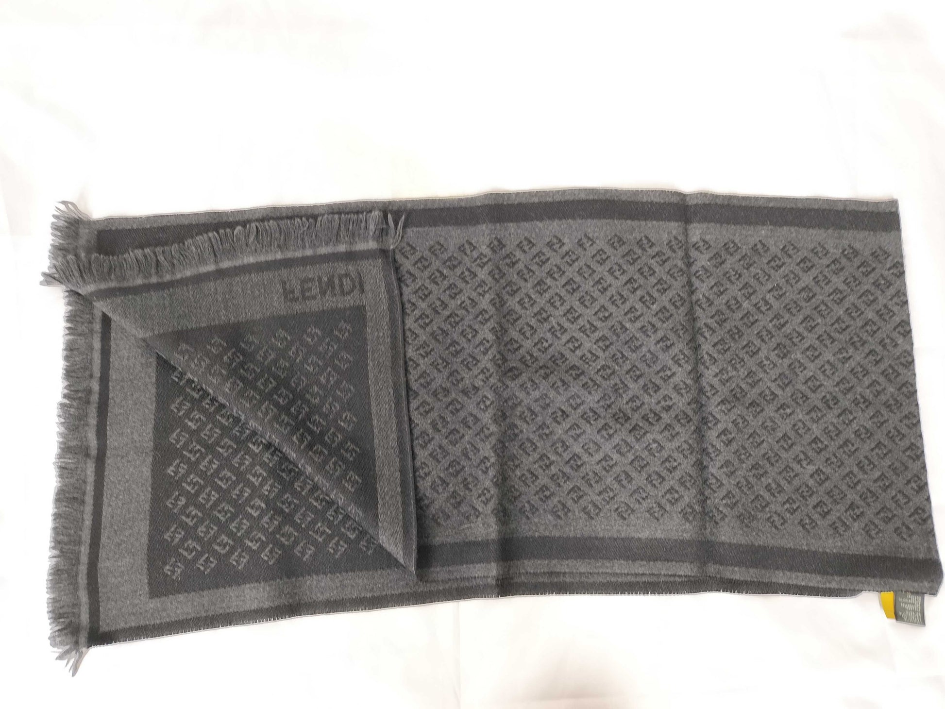 FENDI FENDI Wool Muffler Black Muffler