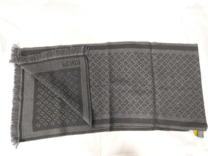 FENDI FENDI Wool Muffler Black Muffler