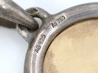 HERMES Hermes K18 AU750 AG925 6.63g Serie Pendant Top Pendant Top