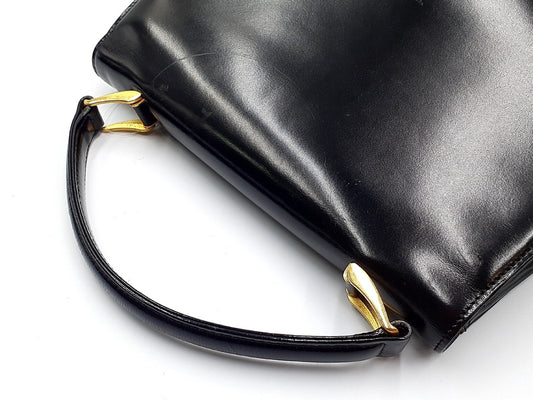 GIVENCHY 2-Piece Leather Hand Gold Hardware Vintage Handbag