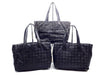 CHANEL New Travel Line All Sealed Black 3-Piece Set Tote Bag