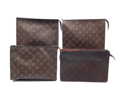 LOUIS VUITTON 4-Piece Set Monogram Pochette Homme Posh Toilette 26 Second Bag