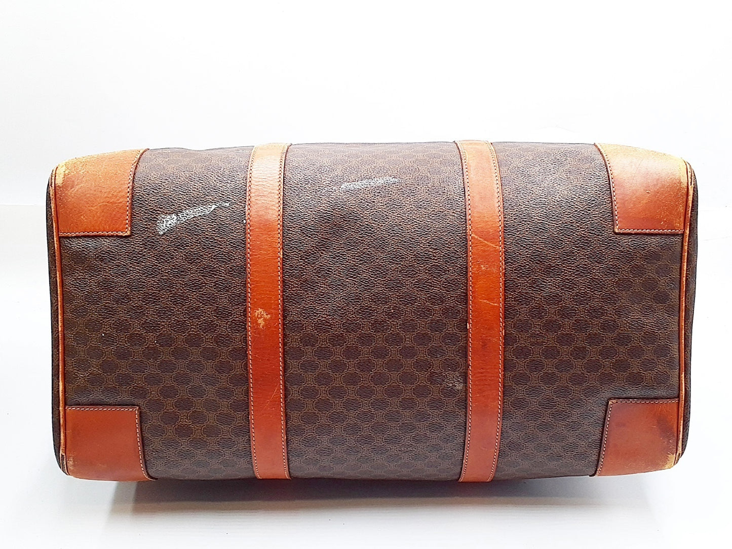 CELINE 4-Piece Set Macadam Pattern Leather Vintage Boston Bag Handbag Boston Bag