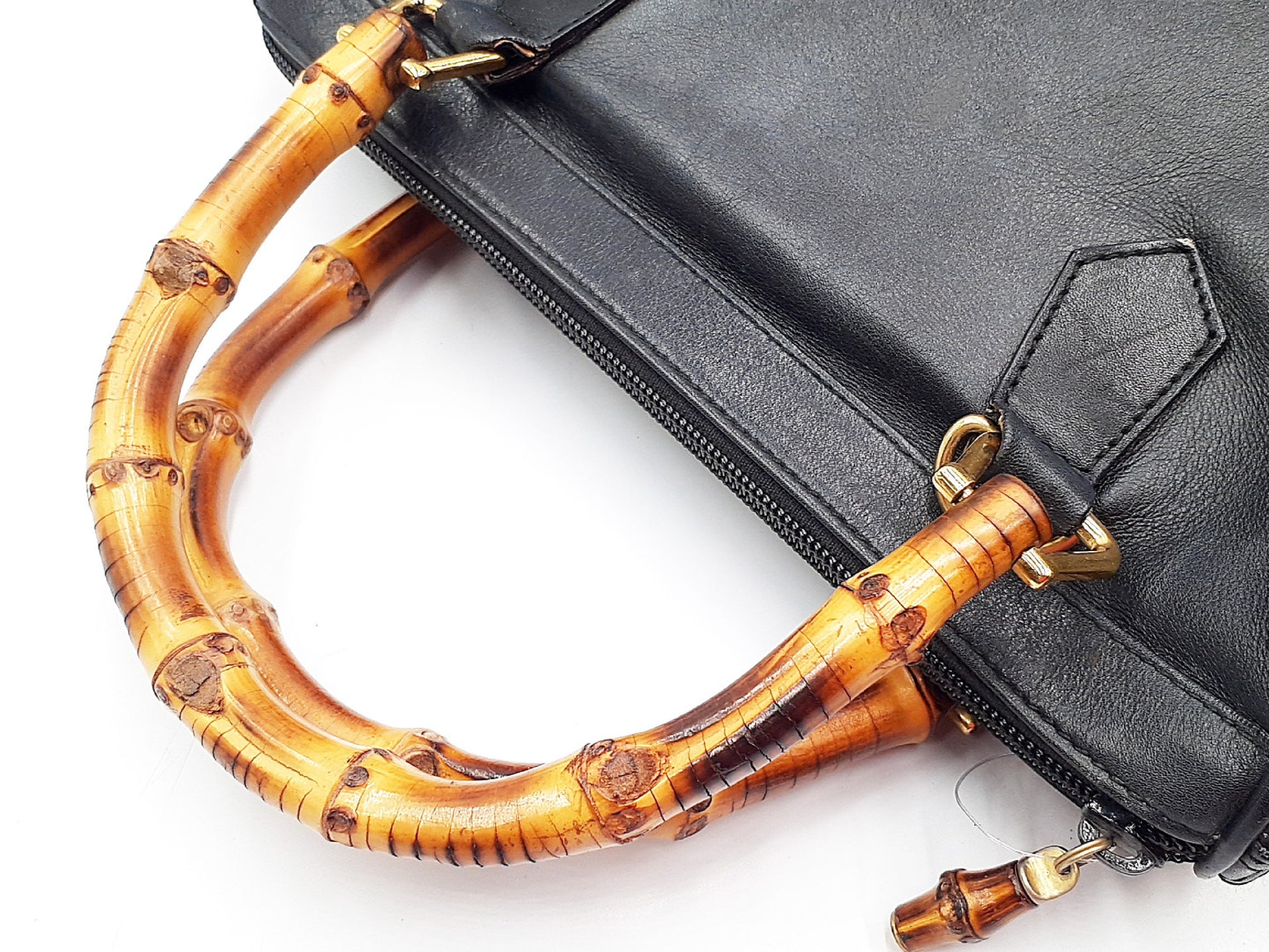 GUCCI Bamboo Leather Hand Gold Hardware 000.122 Handbag