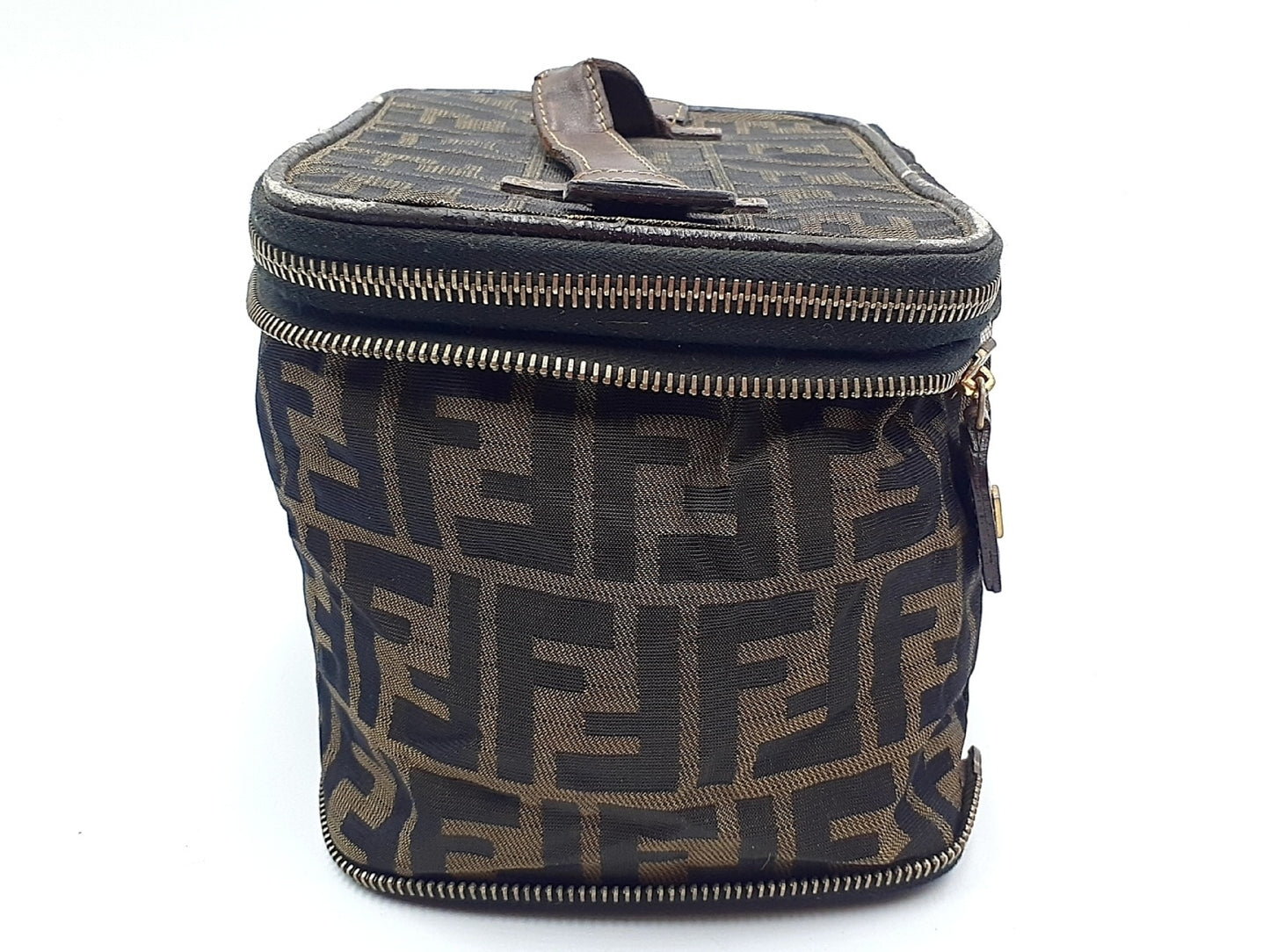 FENDI Zucca Leather Vanity Bag