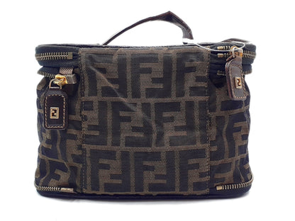 FENDI Zucca Leather Vanity Bag