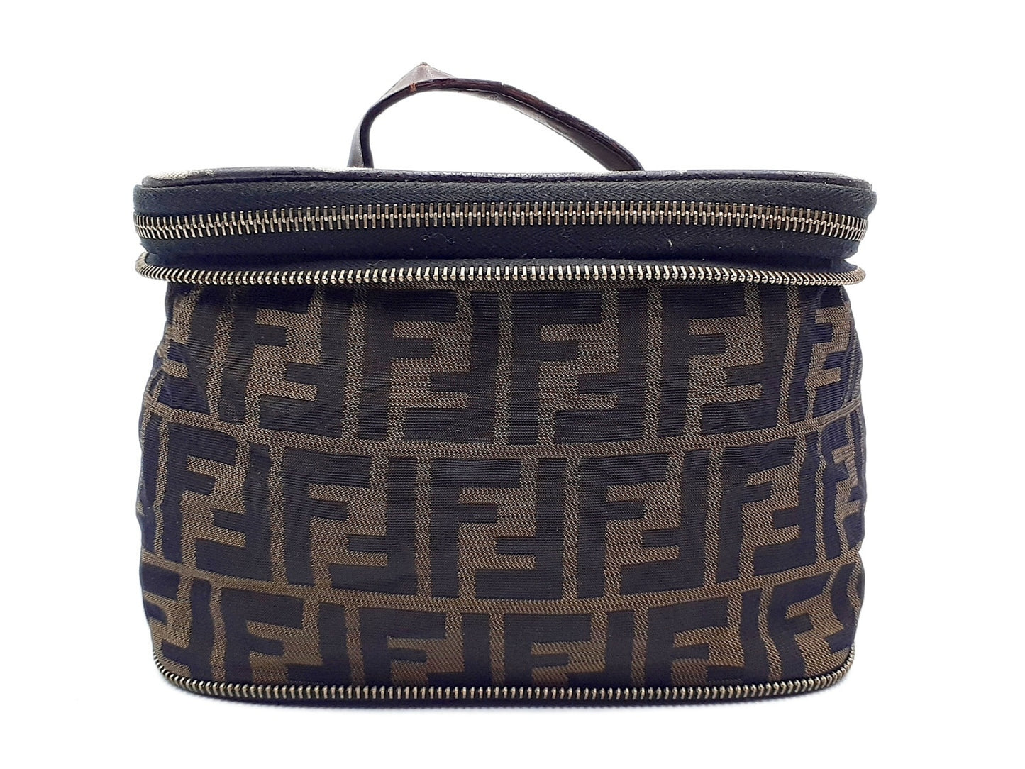 FENDI Zucca Leather Vanity Bag