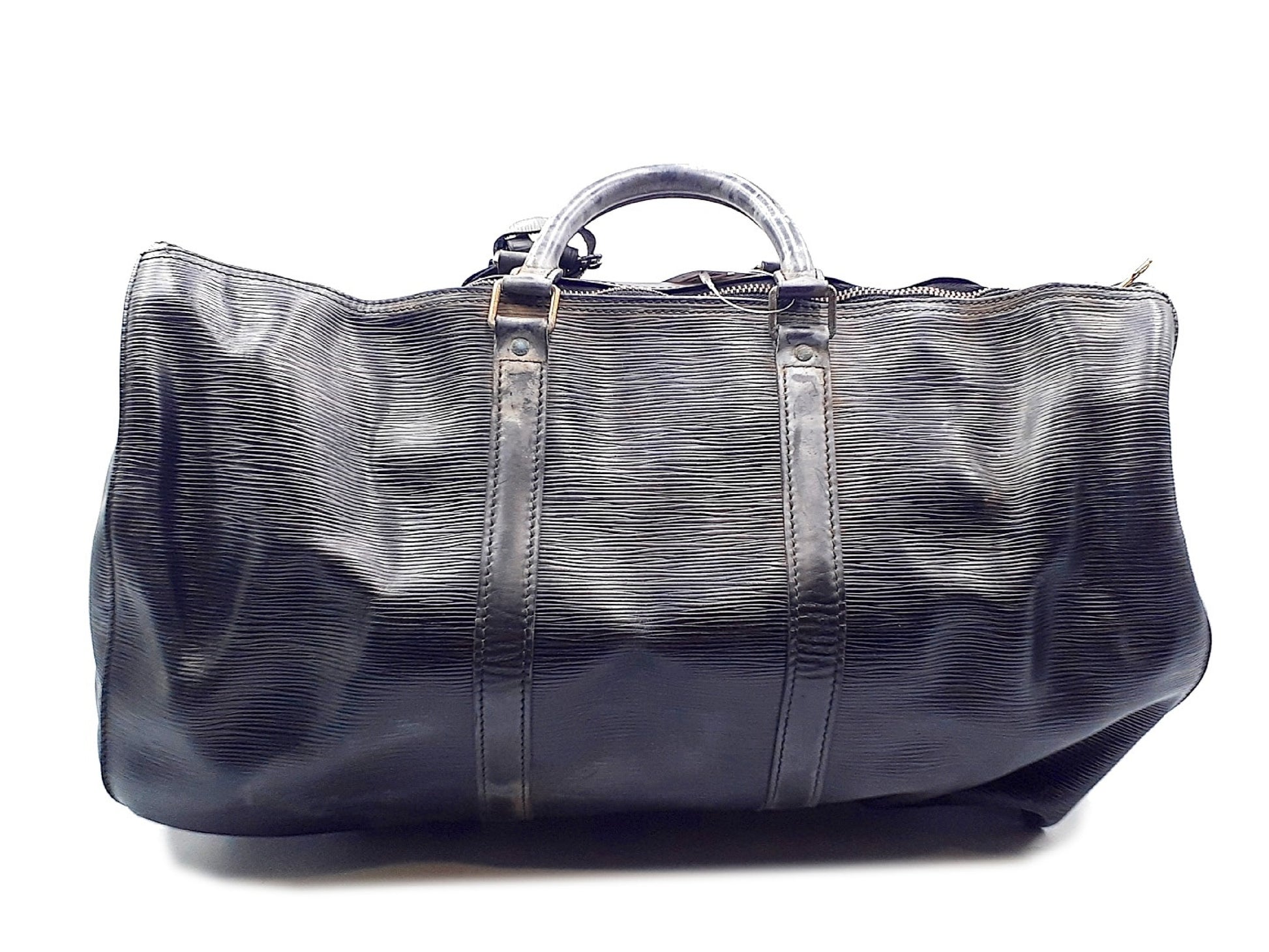 LOUIS VUITTON Epi Black Keypol 50 Boston Bag