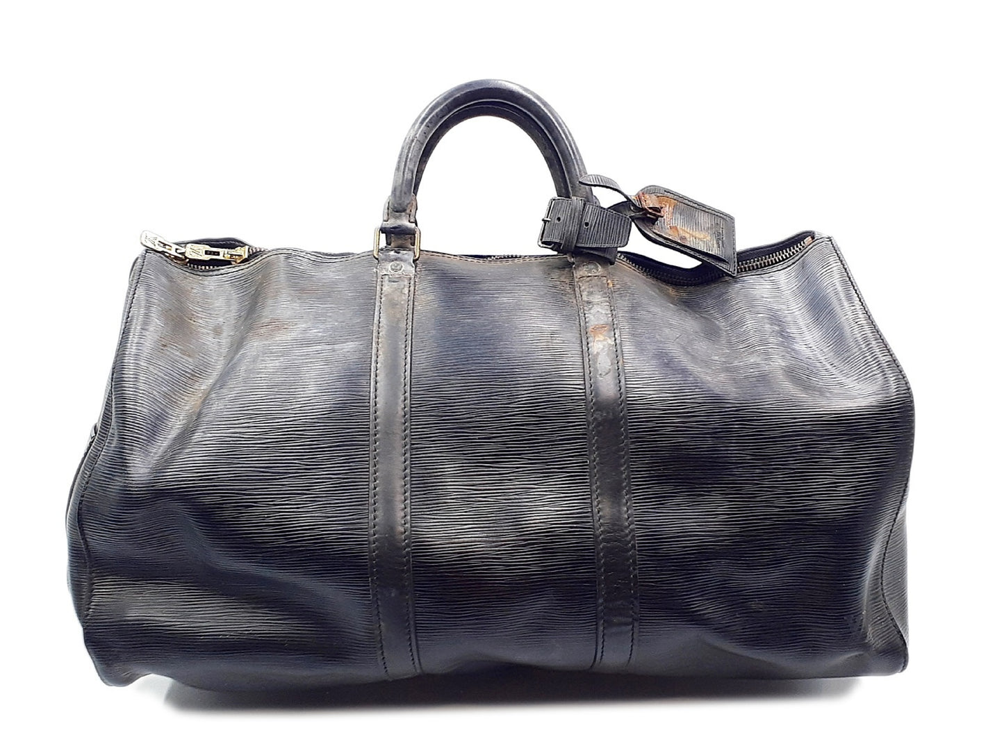 LOUIS VUITTON Epi Black Keypol 50 Boston Bag