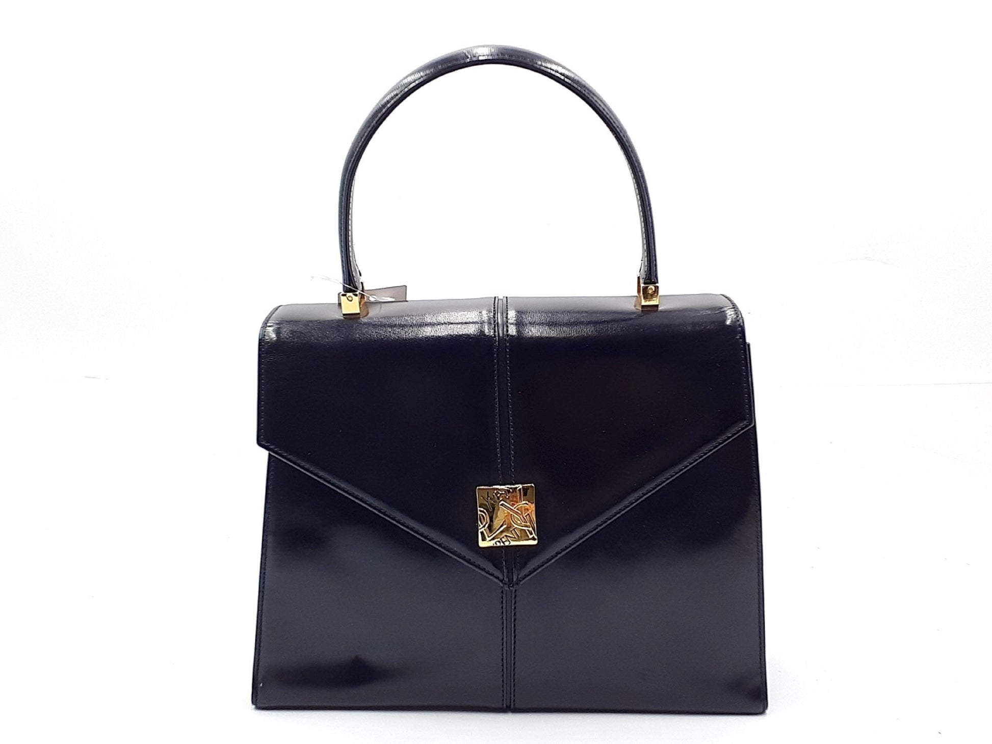 Yves Saint Laurent YSL Leather Hand Gold Hardware Vintage Handbag