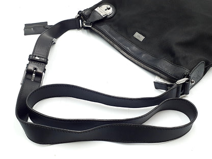 GUCCI Leather Shoulder Black Silver Fittings 148476 Shoulder Bag