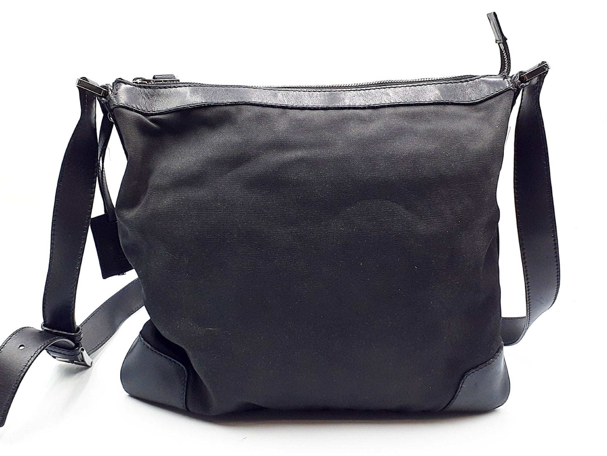 GUCCI Leather Shoulder Black Silver Fittings 148476 Shoulder Bag