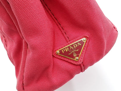 PRADA Kanapa Pink Gold Hardware Triangle Plate Handbag