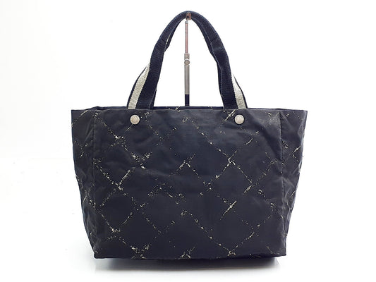 CHANEL Old Travel Line Black Nylon 6th Series Tote Bag