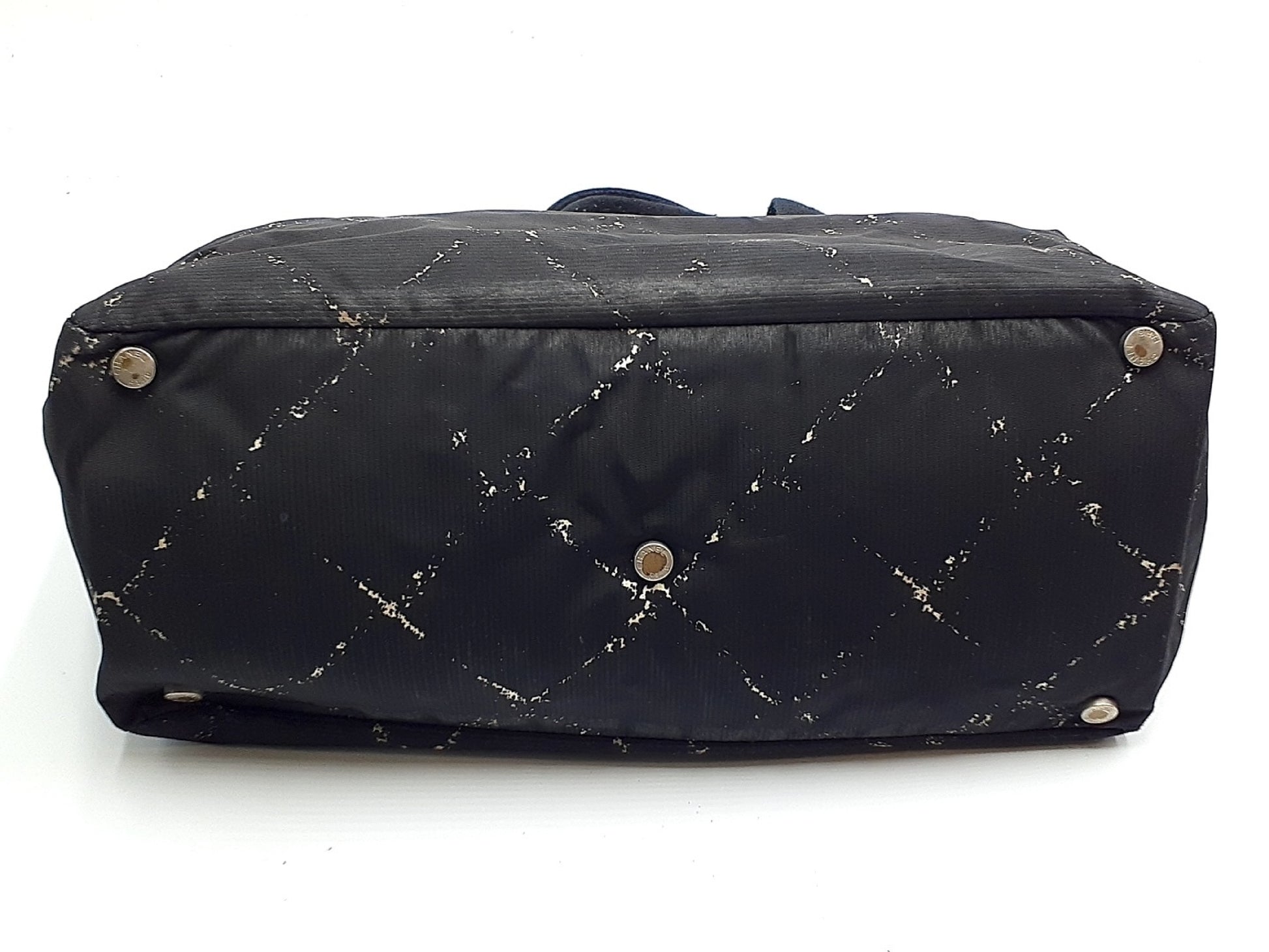 CHANEL Old Travel Line Black Nylon 6th Series Tote Bag