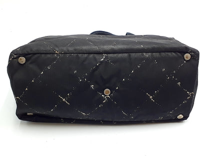 CHANEL Old Travel Line Black Nylon 6th Series Tote Bag