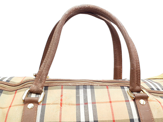 BURBERRY 2-Piece Set Novacheck Leather Bag 2-way Boston Boston Bag