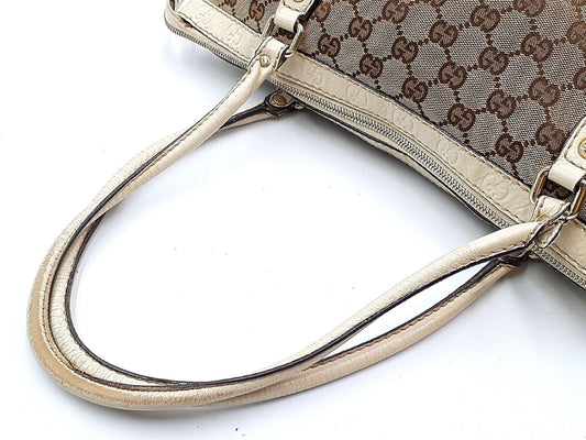 GUCCI 3-Piece Set GG Supreme GG Canvas Leather Tote Leather Shoulder Tote Bag