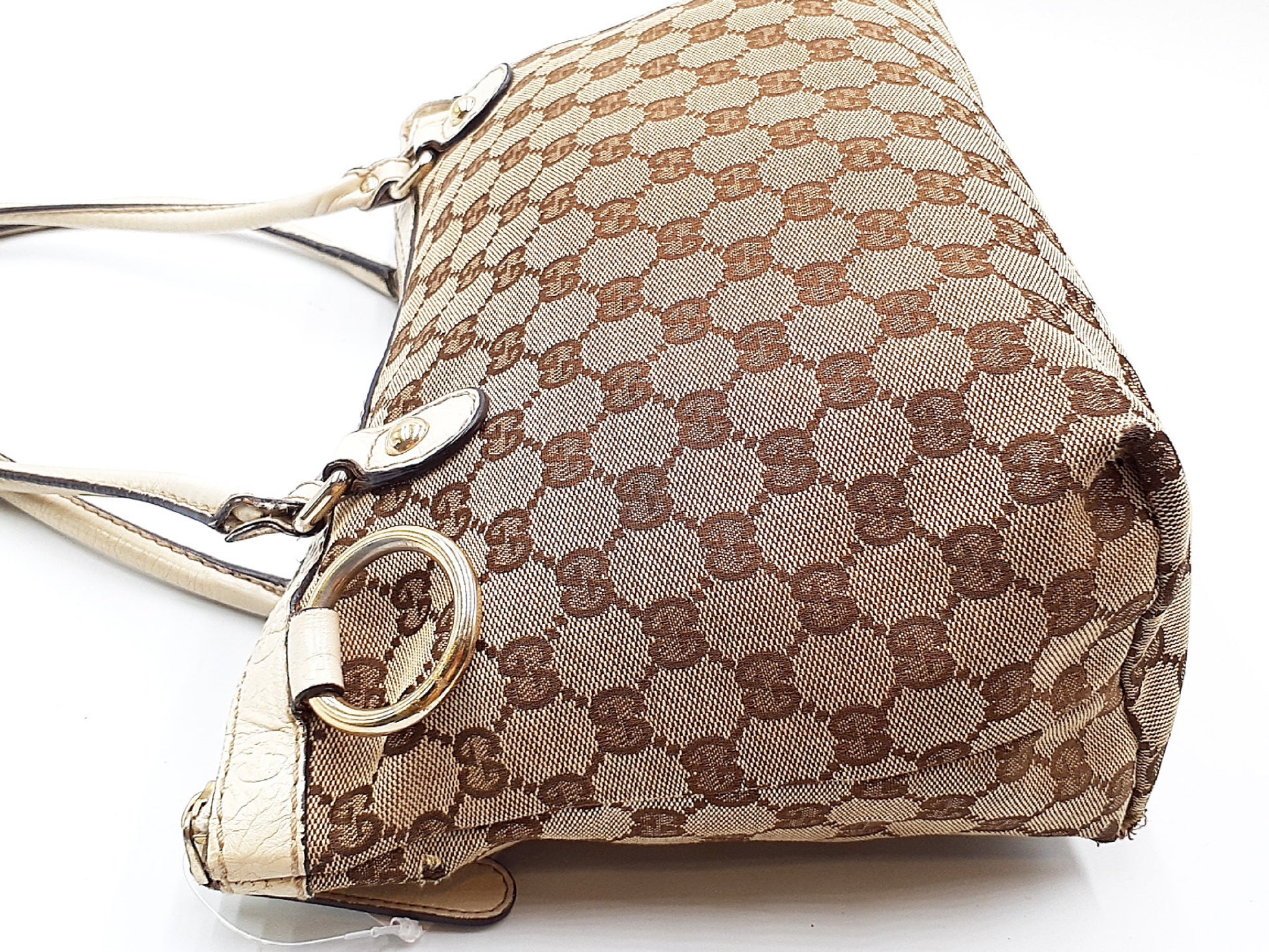 GUCCI 3-Piece Set GG Supreme GG Canvas Leather Tote Leather Shoulder Tote Bag