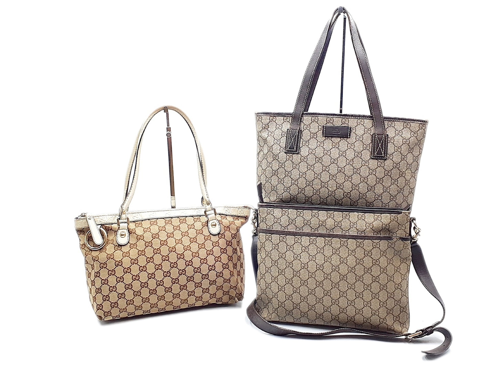 GUCCI 3-Piece Set GG Supreme GG Canvas Leather Tote Leather Shoulder Tote Bag