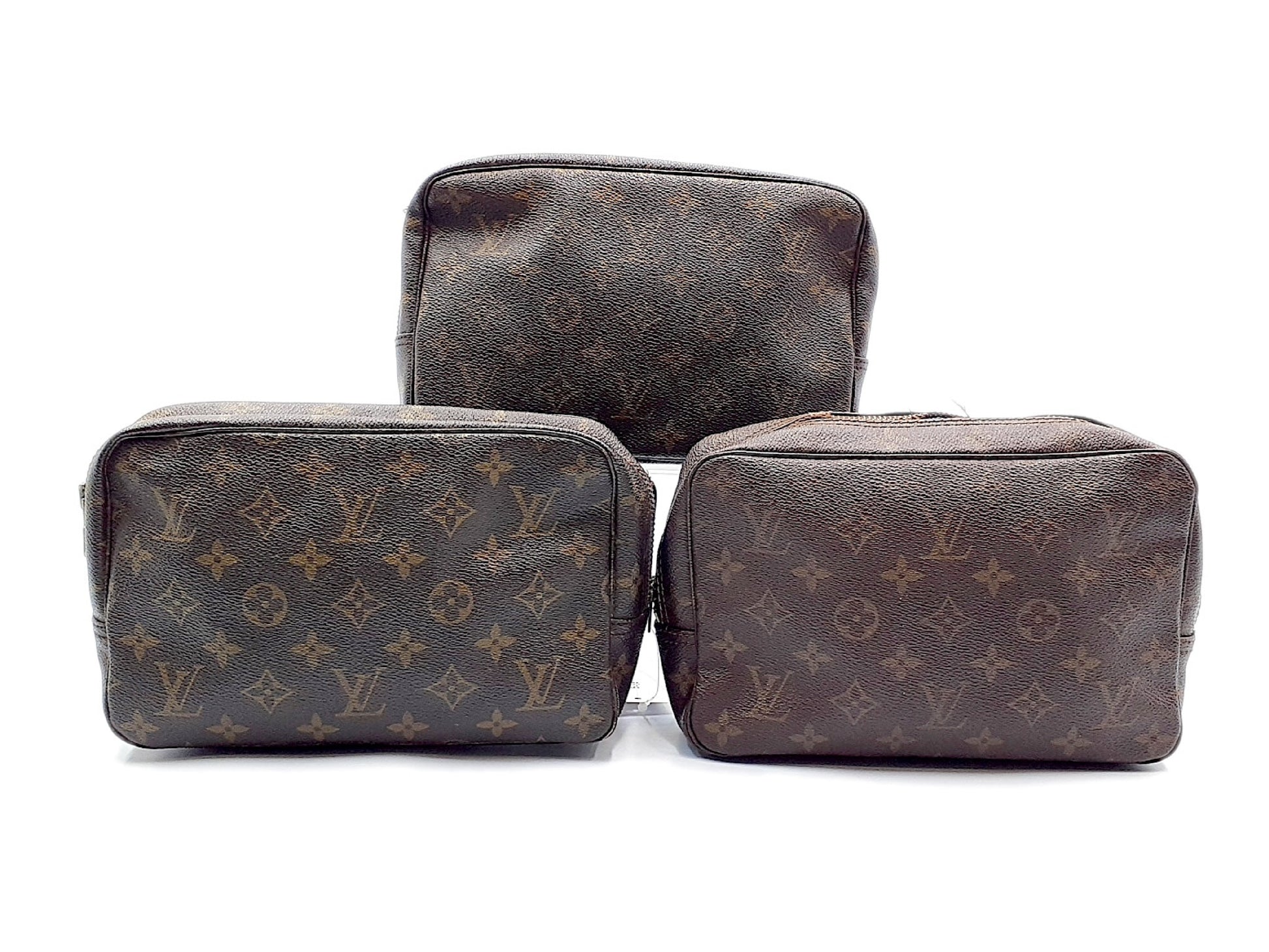 LOUIS VUITTON 3-Piece Set Monogram True Toilette 23 Second Bag