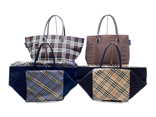 BURBERRY Novacheck Leather Bag Set of 4 Tote Bags
