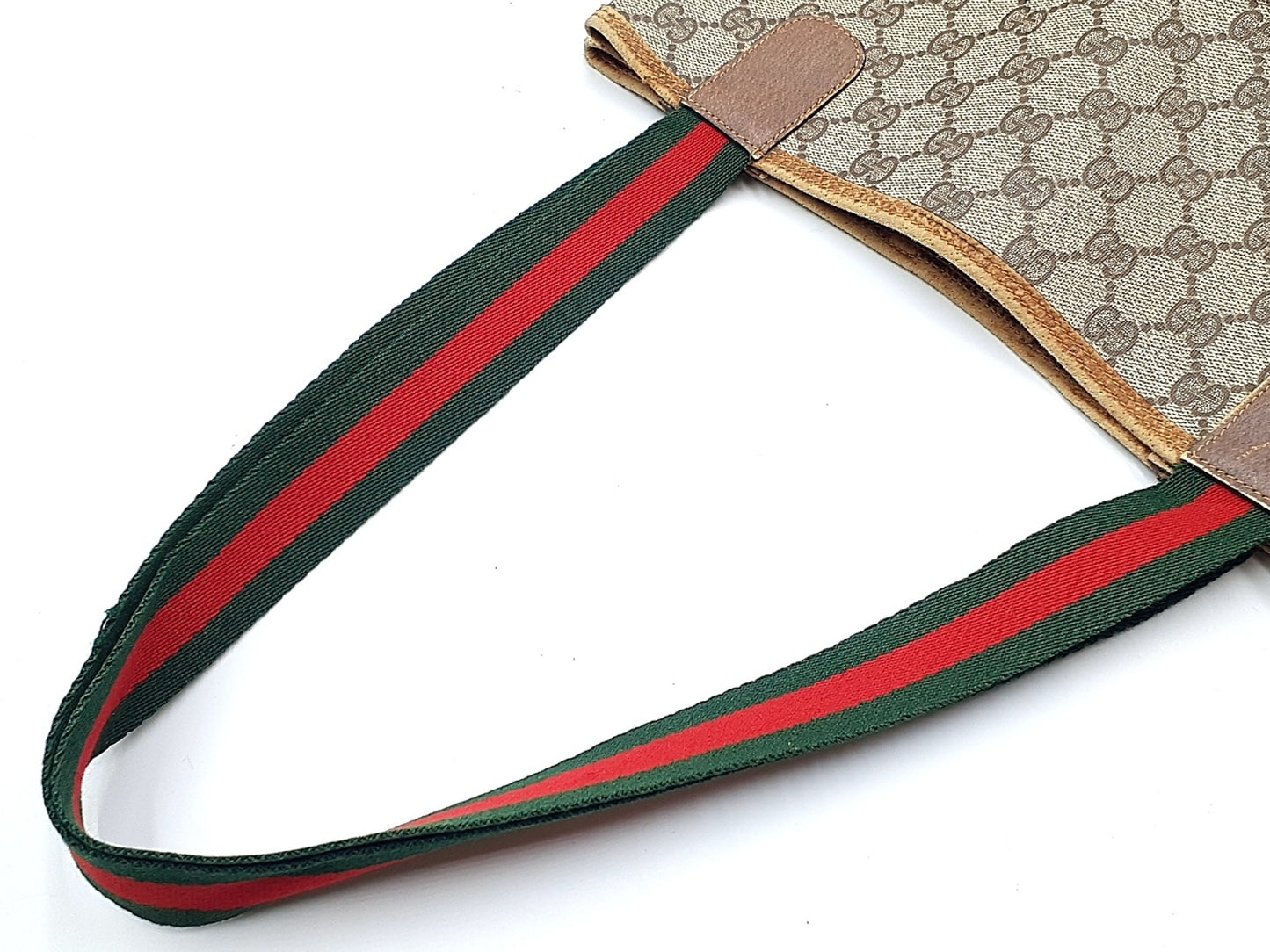 GUCCI 3-Piece Set GG Supreme Sherry Line Leather Tote Tote Tote Bag