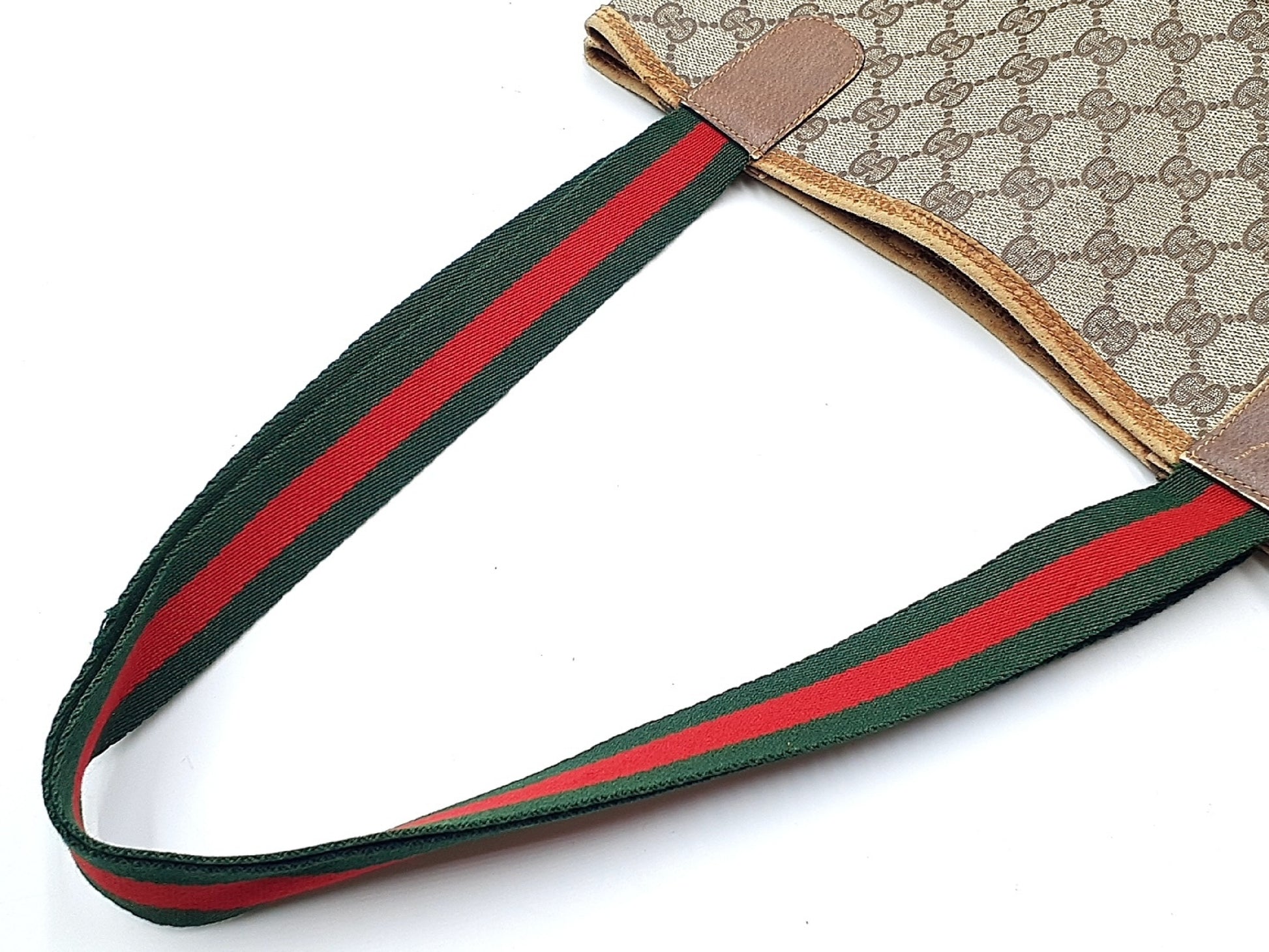 GUCCI 3-Piece Set GG Supreme Sherry Line Leather Tote Tote Tote Bag